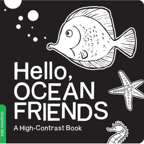 Hello, Ocean Friends: A Black-and-White Board Book for Babies That Helps Visual Development (High-Contrast Books)