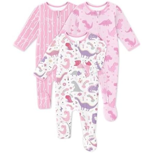 Baby Sleepers 100% Organic Cotton Pajamas for Newborn 0-3 3-6 6-9 Months Boys Girls Clothes Footed Pjs