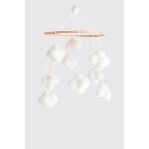 Nivas Crib Mobile, Fair Trade, Cloud Nursery Mobile, Baby Shower Decoration, Nursery Decor, Cot Mobile, 100% Wool Felt