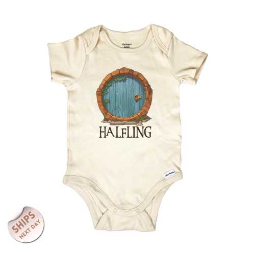 Halfling Baby Onesie®, Funny Baby Bodysuit, Cute Natural Newborn Baby Onesie®, Baby Shower Gift, Announcement Onesie®, 2001113