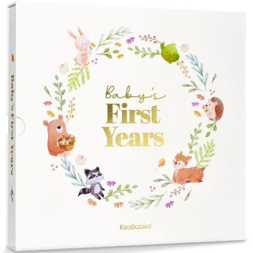 KeaBabies Muse Baby Memory Book Keepsake for Girl, Boy, First 5 Year Baby Journal Milestone Book, 100 Beautiful Pages (Muse)