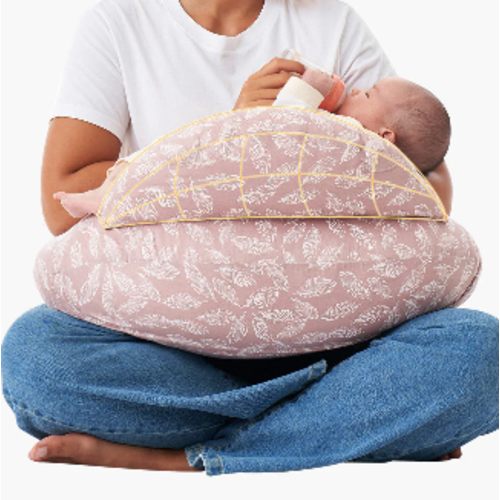 Adjustable Nursing Pillow in Light Pink – Momcozy