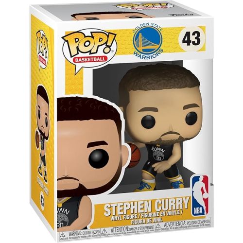 Funko Pop NBA: Warriors - Stephen Curry, One Size - Collectable Vinyl Figure - Gift Idea - Official Merchandise - Toys for Kids & Adults - Sports Fans - Model Figure for Collectors and Display