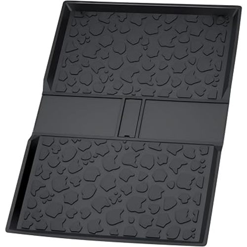 All Weather Mat for Jeep Wrangler Deluxe 4 Seater Stroller Wagon- Waterproof Silicone Floor Pad Accessory Protect from Mess, Dirt, and Water (Black)