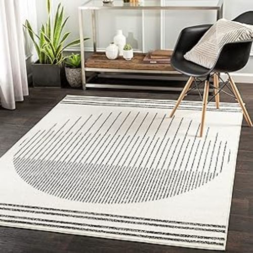 Amazon.com: Artistic Weavers Penrod Modern Geometric Area Rug,7'10" x 10',Black/Ivory : Everything Else