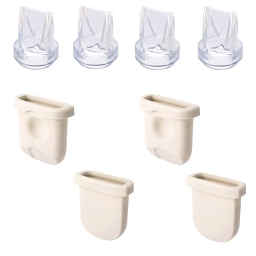 8pcs Replacement Parts for eufy S1 Pro, S1, E10, E20 Breast Pump | 4 Silicone Diaphragms & 4 Duckbill Valves Accessories Kit Compatible with eufy S1 Pro, S1, E10, E20 Wearable Breast Pump