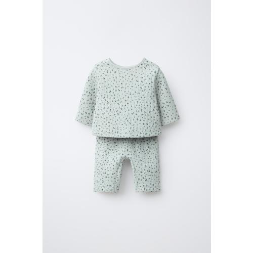 2-IN-1 JUMPER JACKET AND FLORAL PANTS SET - Greenish | ZARA United States
