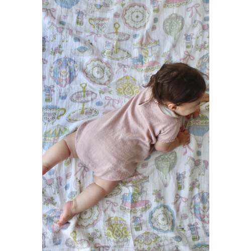 Dreamy Carousel Muslin Blanket