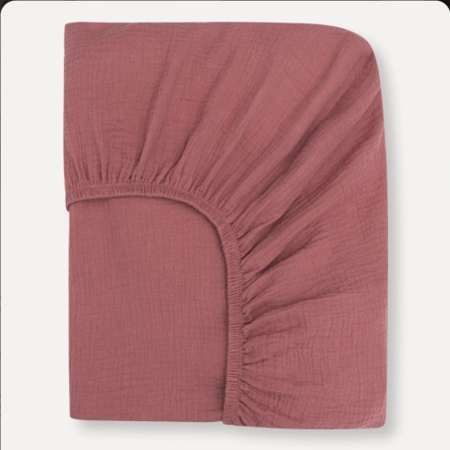 Rose Organic Muslin Cotton Crib Sheet