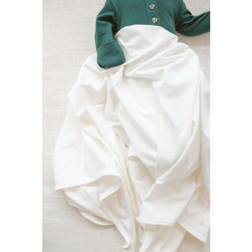 Organic Cotton Swaddle - Sugar (white)