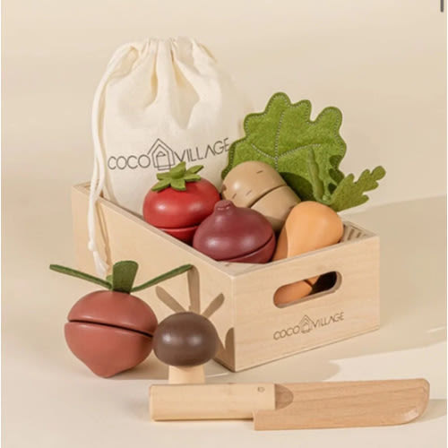 Wooden Vegetables Play Set