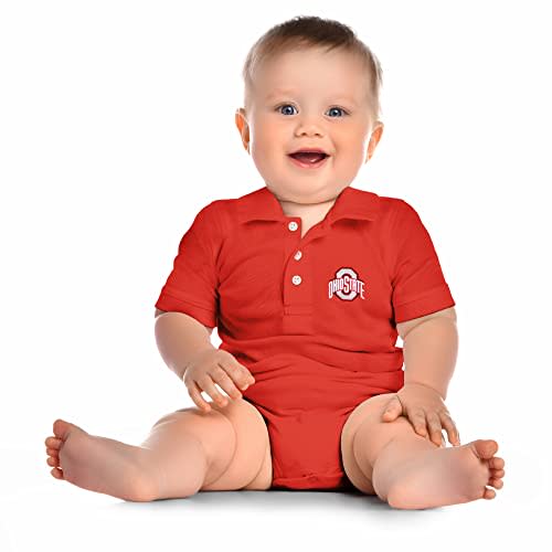 Little King NCAA Short Sleeve Polo Bodysuit Romper -0-3M 6M 12M 18M