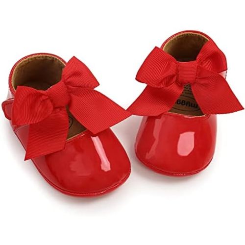 Baby Shoes Mary Jane Flats Non Slip Soft Sole Infant Toddler Sneakers First Walkers Party Christmas Dress Shoes