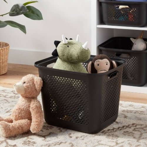 Large Decorative Plastic Bin with Cutout Handles - Brightroom™