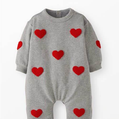 Baby Valentine's Oversized French Terry Romper