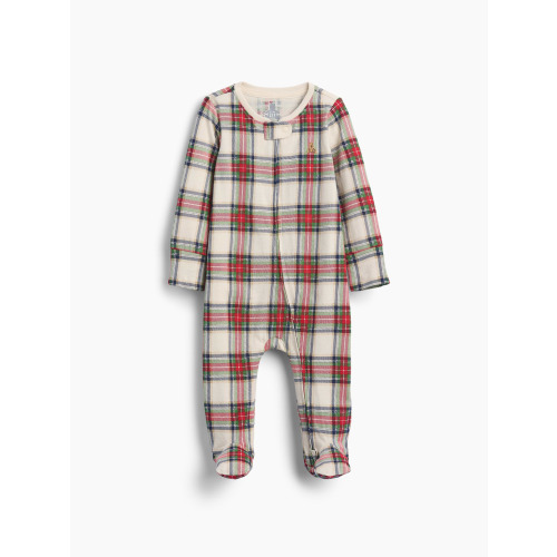 Baby Organic Cotton Print Footed One-Piece