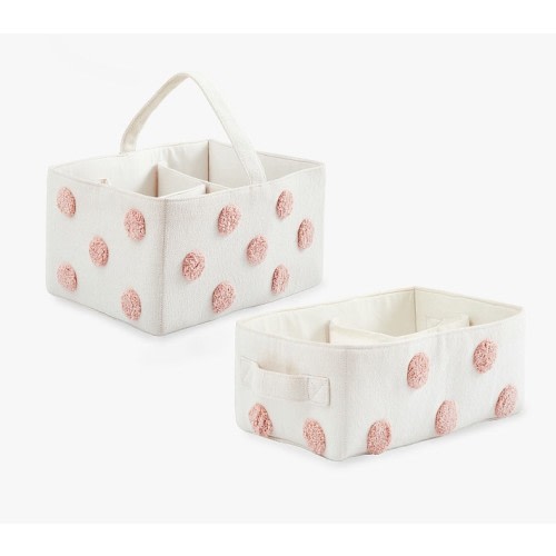 Embroidered Dot Nursery Storage Organizer