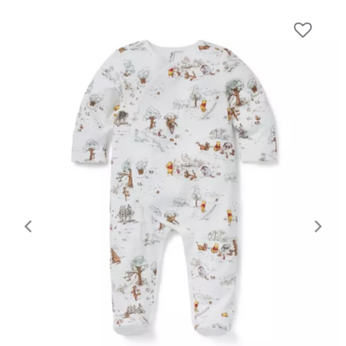 Baby Jet Ivory Toile Disney Winnie The Pooh Toile Baby Footed Wrap One-Piece by Janie and Jack