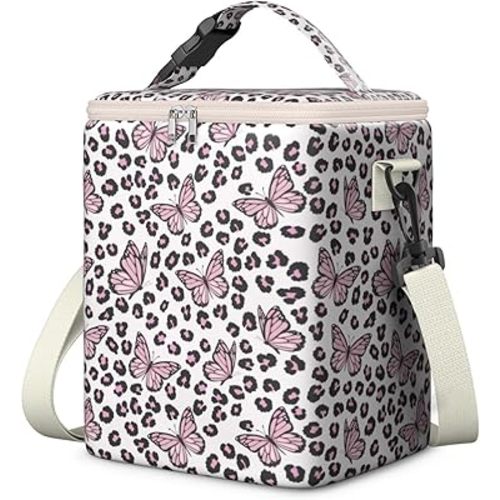 Breastmilk Cooler Bag with Ice Pack, Fits 6 Baby Bottles Up to 9 Ounce Insulated Baby Bottle Bag, Breast Milk Cooler on The go with Strap, Bottle Storage Bag for Nursing Mom Daycare