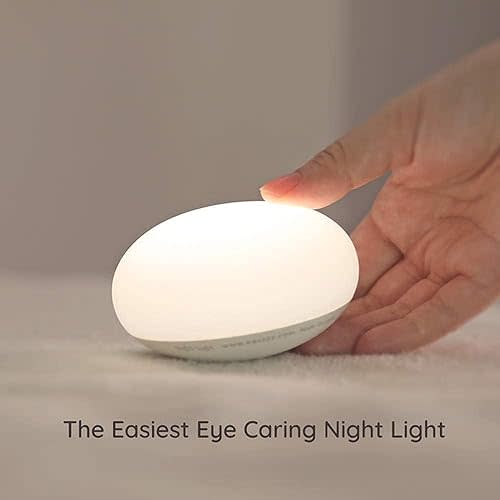 EASZZZ Baby Night Light, Nursery Night Lamp for Breastfeeding, Soft BPA Free Silicone Touch Night Lamp, Eye Caring, Easy Flip Design, Stepless Dimming, 1-Pack