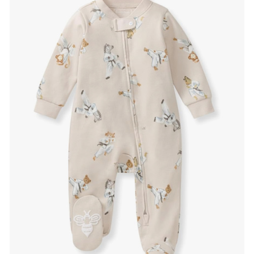 Burt's Bees Baby Boys Sleep and Play PJs, 100% Organic Cotton One-Piece Zip Front Romper Jumpsuit Pajamas