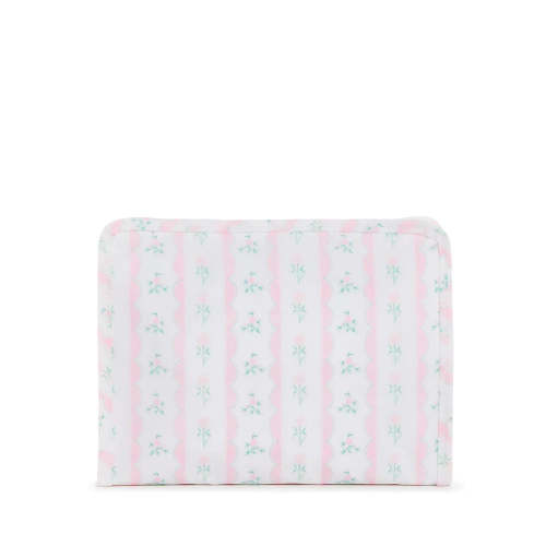 TRVL Roadie Medium Zip Pouch Ribbon Floral Pink