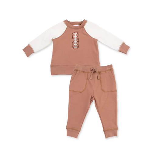 Raglan Sweatshirt & Jogger Set, Football Laces