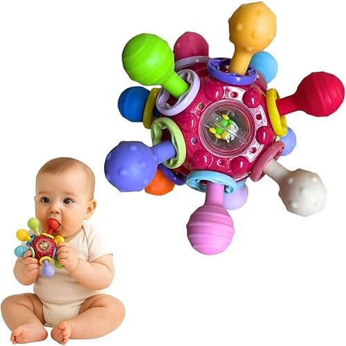 Baby Montessori Sensory Toys for 0-6 6-12 Months, Baby Teether Teething Toys for Babies 0 3 6 9 12 18 Months, Newborn Infant Learning Developmental Toys Gifts for 1 2 Year Old Boys Girls