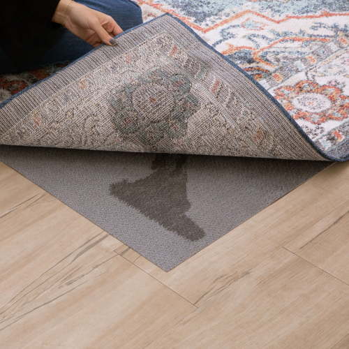 Mohawk Home Low Pile Moisture Barrier Non-Slip Rubber Backed Customizable Grey Rug Pad, 5' x 7'