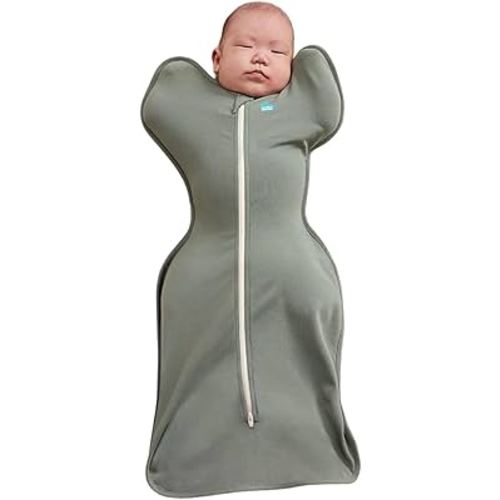 Love to Dream Swaddle UP, Baby Sleep Sack, Self-Soothing Swaddles for Newborns, Improves Sleep, Snug Fit Helps Calm Startle Reflex, New Born Essentials for Baby, 1.0 TOG, 5-8.5 lbs, Deep Olive