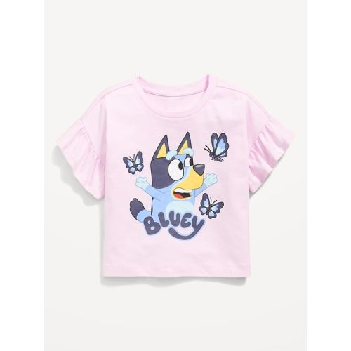 Ruffle-Sleeve Licensed Graphic T-Shirt for Toddler Girls