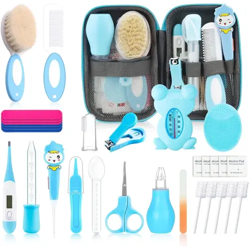 Baby Healthcare and Grooming Kit for Newborn Kids, 36PCS Upgraded Safety Care Kit, Nursery Health Set, Products Blue-18pcs
