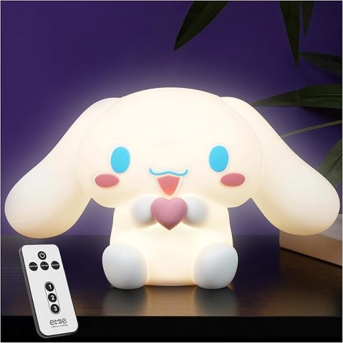 Get Trend Cinnamoroll Sanrio Silicone Night Light for Girls Teens Women, 3 Light Modes, Portable Rechargeable Dimmable Bedside LED Lamp, Kawaii Gifts for Girls (Cinnamoroll)