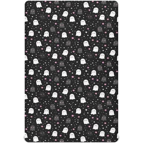 Baby Crib Sheet Cute Halloween Ghost Crib Mattress for Boys and Girls Playard Sheet Soft Breathable Fitted Baby Mattress Cover 52x28in