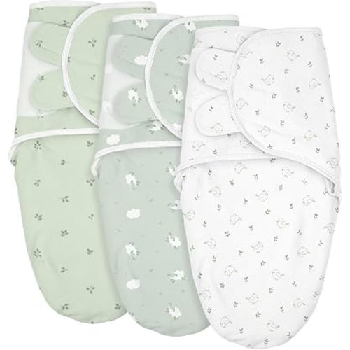 GLLQUEN BABY Swaddles for Newborns 0-3 Months, Adjustable & Easy Fastener