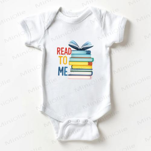 READ TO ME Baby Book White Bodysuit