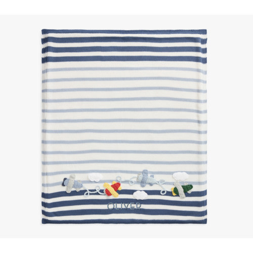 Airplane Heirloom Baby Blanket