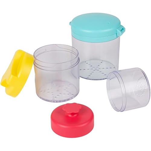 Leticia's Corner Montessori Grip Canister Toy Set for Infants, Toddlers and Preschoolers, Fine Motor Skills and Stacking Activity