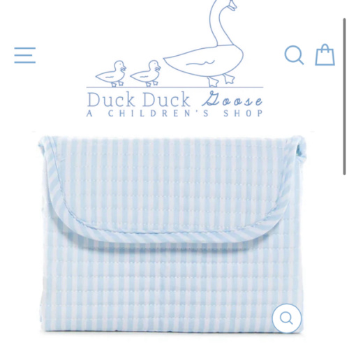 Blue Pimlico Stripe Quilted Changing Mat