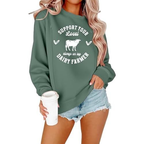 UNIQUEONE Women Nursing Sweatshirts for Breastfeeding Hidden Zipper Maternity Tops Long Sleeve Pullover Casual Clothes