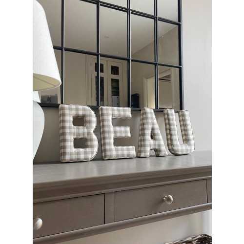 Fabric Letter - Nursery Decor - Nursery Inspo - Gingham Print Fabric - Wall Hanging - Wall Letter - Nursery Wall Decor