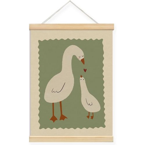 YYKDHZ Silly Goose Nursery Decor,Wall Art for Playroom Boys Bedroom,12x16
