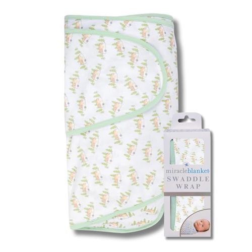 Miracle Blanket Swaddle Wrap – Help Your Newborn Sleep Longer – Soft & Secure Sleep Sack for Infants – Easy-to-Use Swaddling Blanket for a Calm Baby (Camper)
