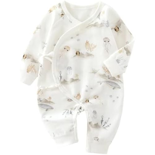 AngelBabies Baby Girl Boy Romper Side Snap Kimono Japanese