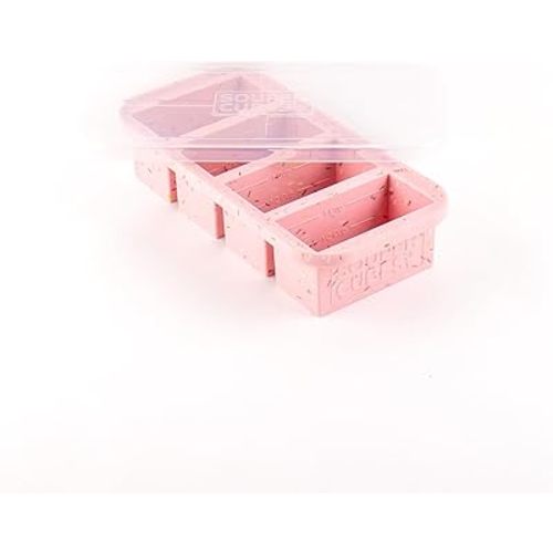 Souper Cubes 1 Cup Silicone Freezer Molds - Soup Cubes Perfect for Storing Broth, Rice, Leftovers and More - Silicone Freezer Trays with Lids for Meal Prep - Cotton Candy - 1-Pack