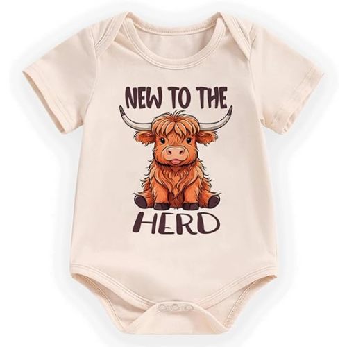 hrcfbk Newborn Baby Boys Girls Clothes Cute Funny Bodysuit Rompers Newborn Baby Announcement Coming Home Outfit