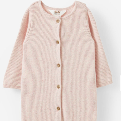 Organic Knit Long Sleeve Romper