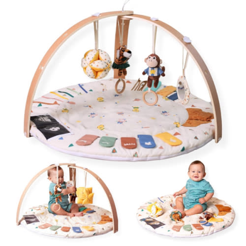 MOVA Baby Play Gym Baby Play Mat for Babies 0-6 0-12 Months Baby Tummy Time Play Mat Infant Play Mat for Babies Baby Activity Mat Gym for Floor Baby Playmat for Babies Newborn Play Mat Gift Boys Girls
