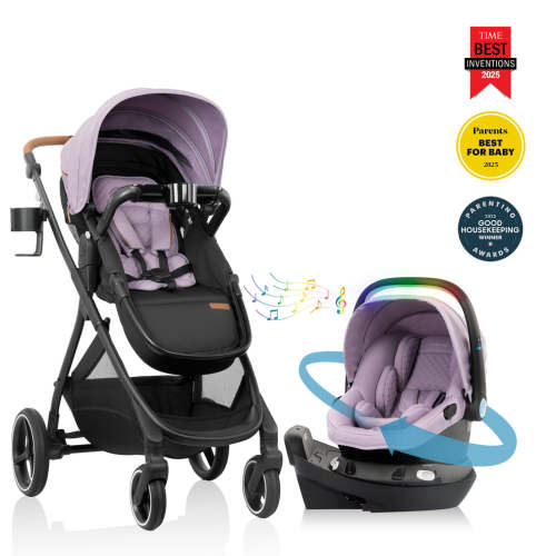 Shyft Intuiti+ Travel System featuring Revolve180 LiteMax™ NXT Rotating Infant Car Seat with SensorySoothe