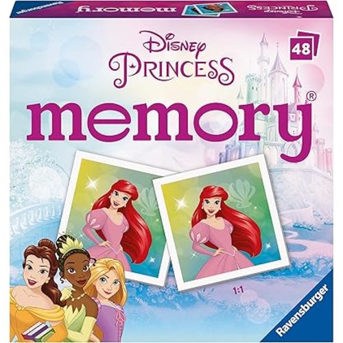 Ravensburger Disney Princess Mini Memory Game - Matching Picture Snap Pairs for Kids Age 3 Years Up